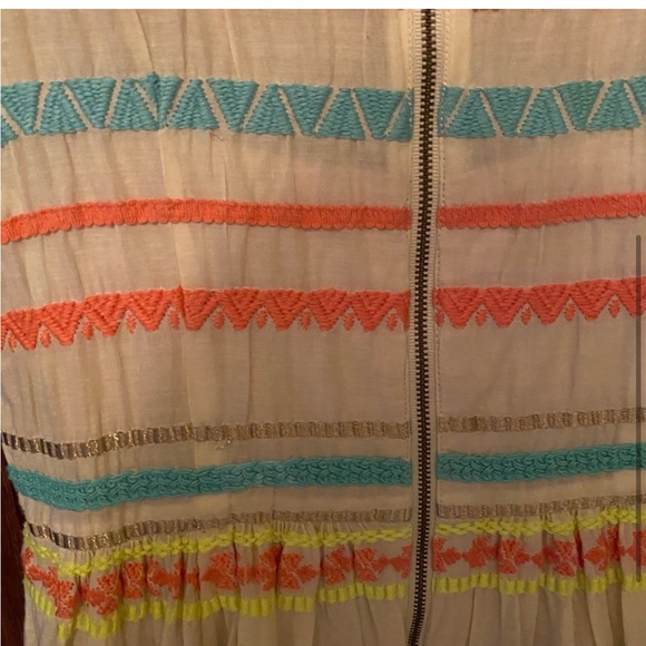 Anthropologie Tracy Reese neon embroidery dress - Picture 4 of 5